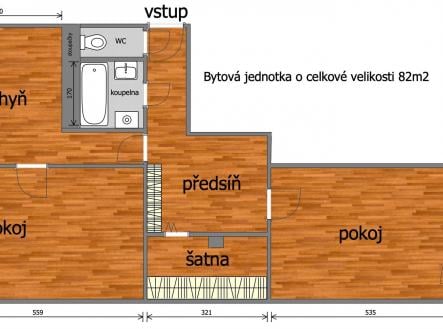 Prodej bytu, 3+kk, 82 m²