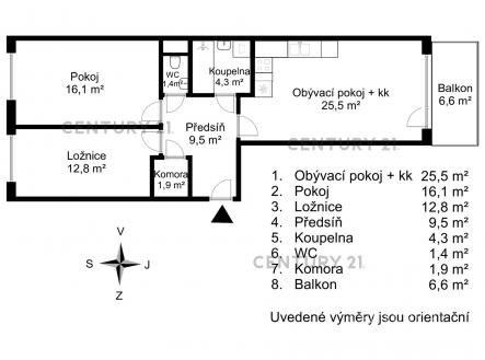 Pronájem bytu, 3+kk, 75 m²