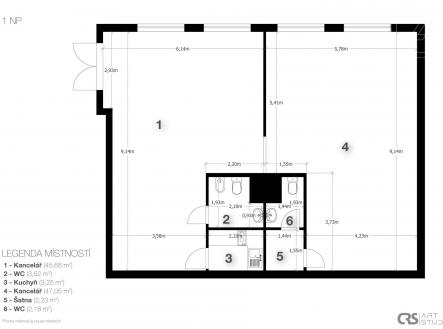 Prodej kanceláře, 105 m²