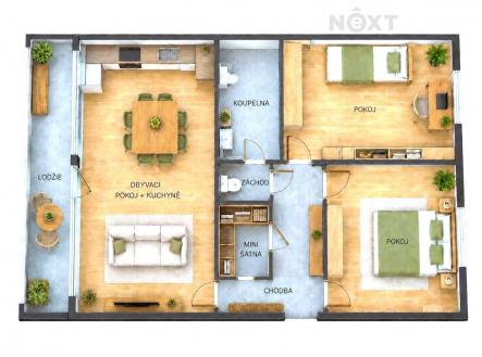 Prodej bytu, 3+1, 64 m²