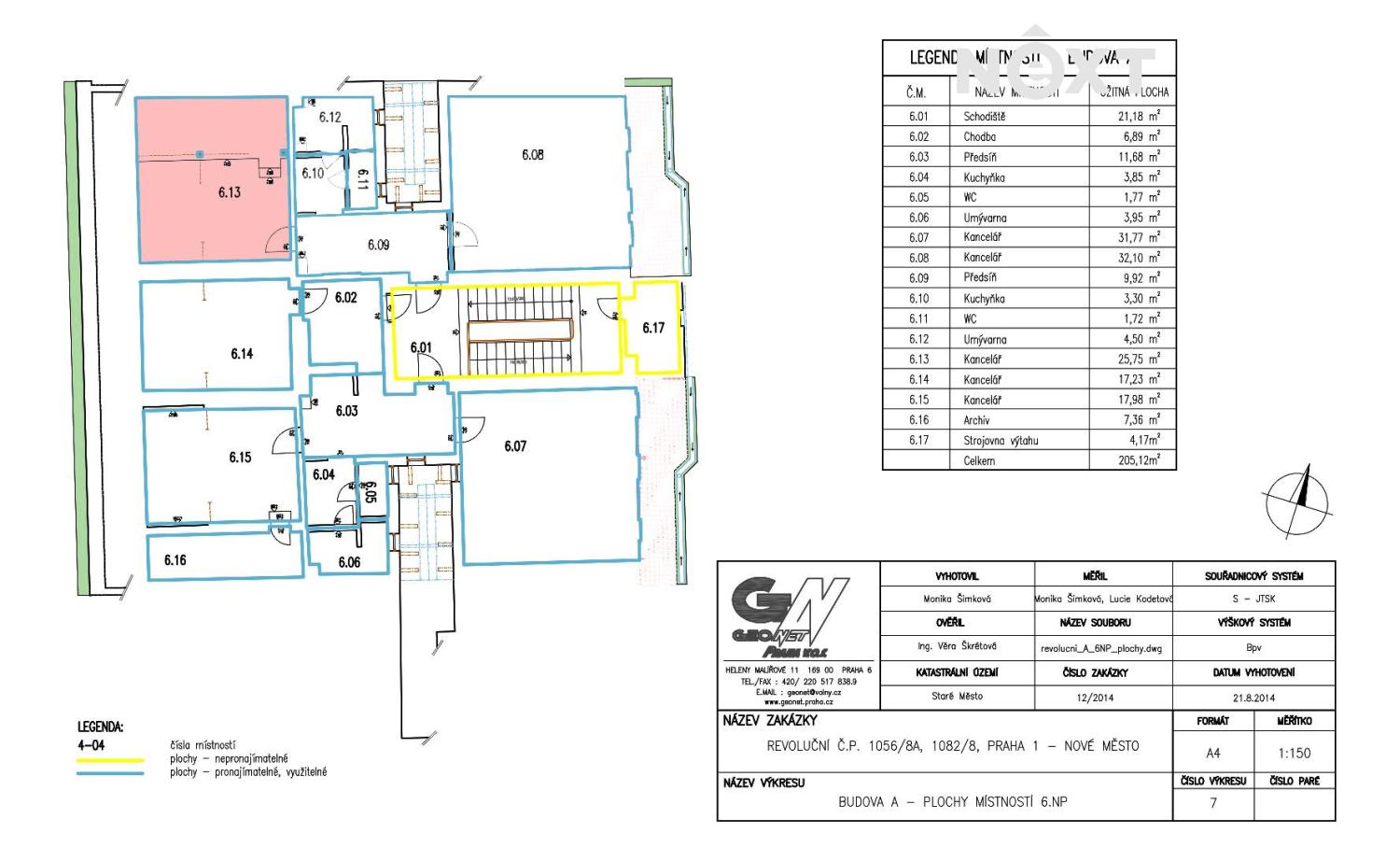 Pronájem komerční Kanceláře, 26㎡