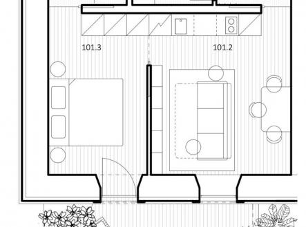 Prodej bytu, 2+kk, 37 m²