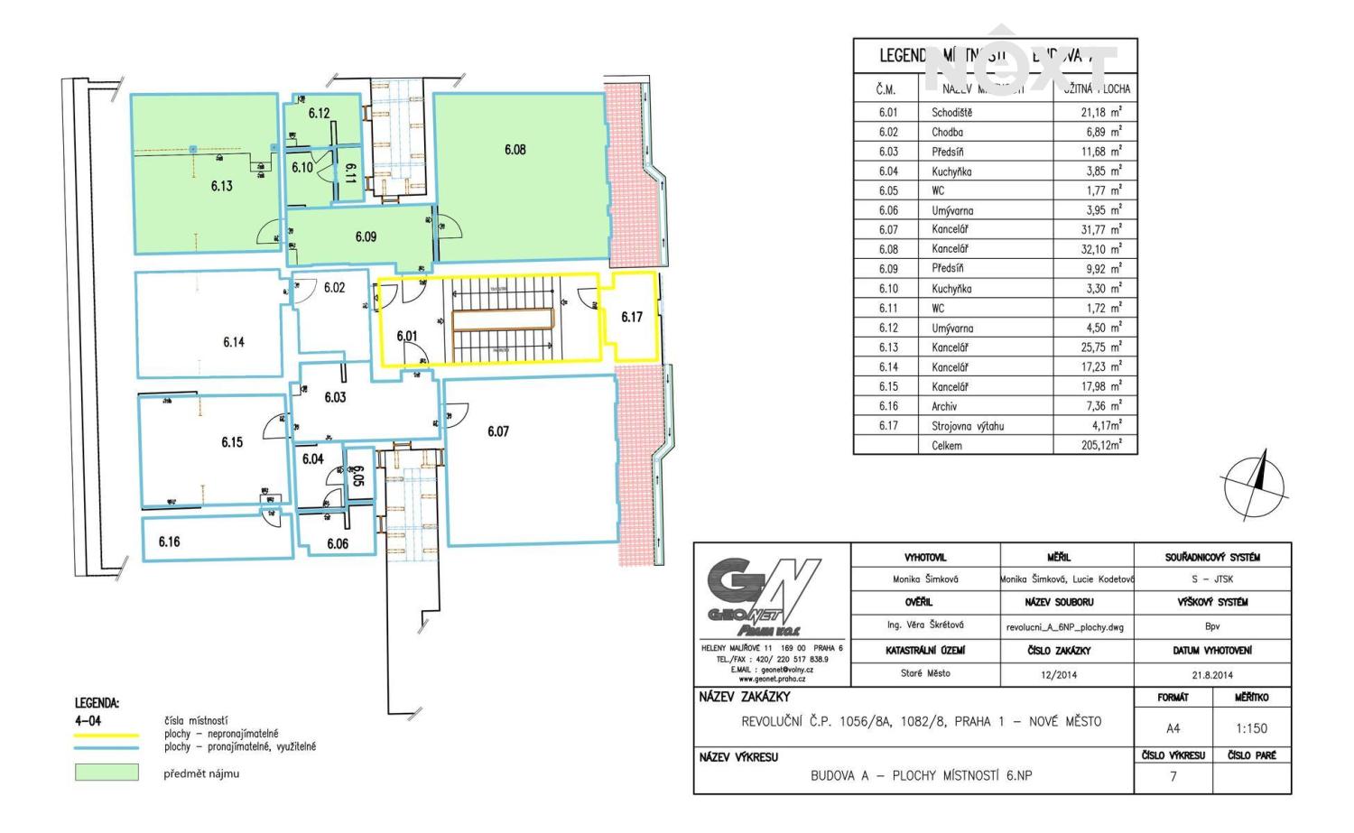 Pronájem komerční Kanceláře, 32㎡
