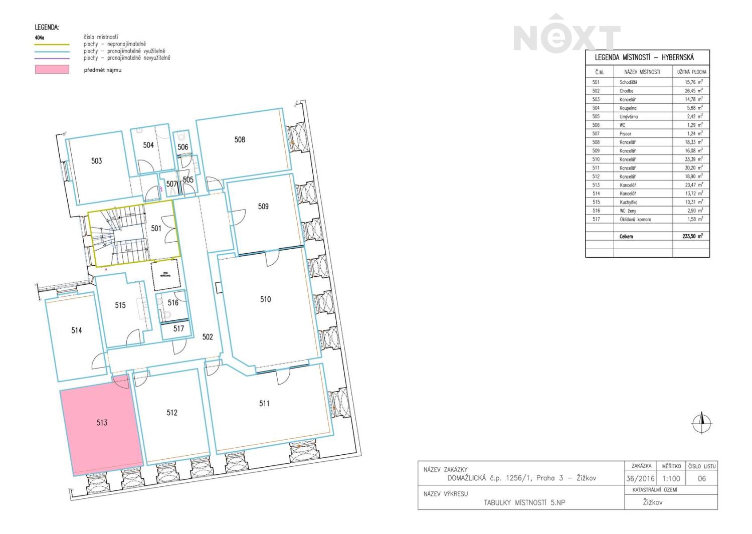 Pronájem komerční Kanceláře, 20㎡