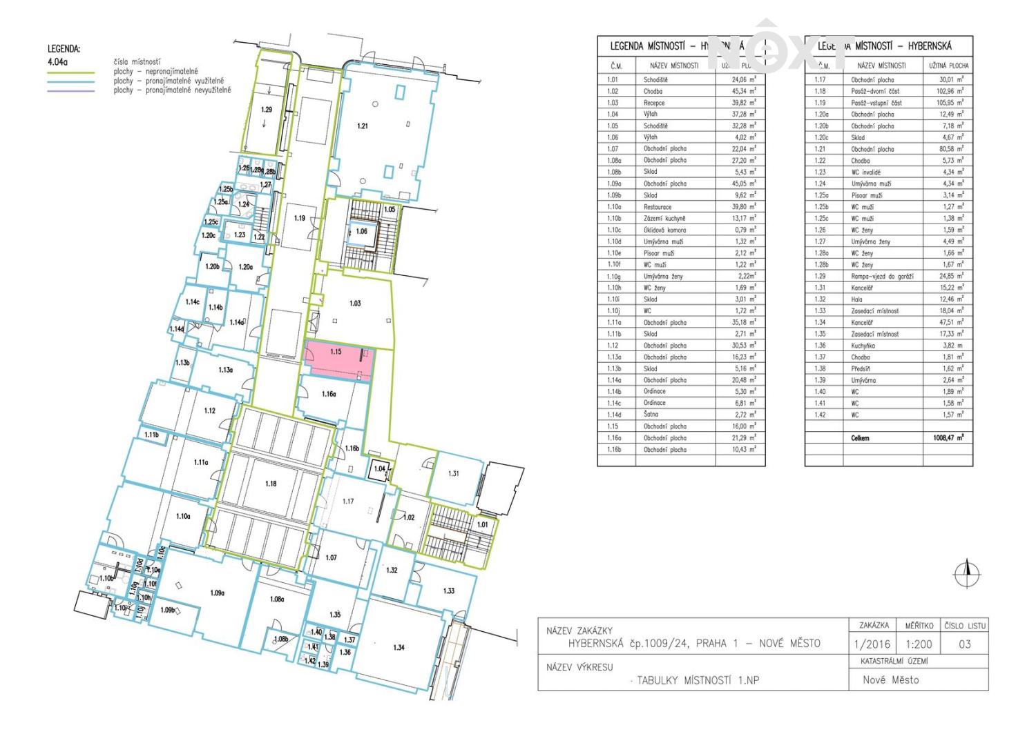 Pronájem komerční Obchodní prostory, 16㎡
