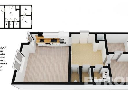 Prodej bytu, 3+kk, 66 m²