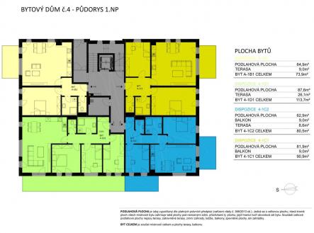 Prodej bytu, 2+kk, 74 m²