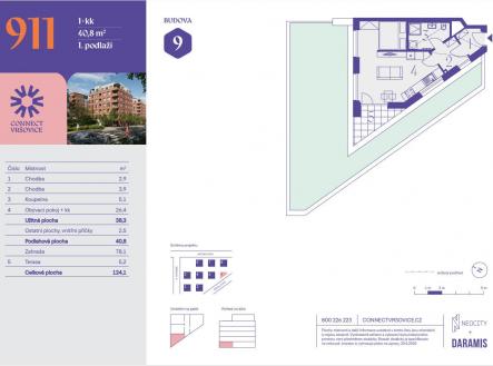 Prodej bytu, 1+kk, 40 m²