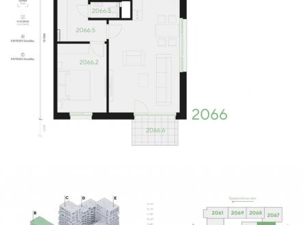 Pronájem bytu, 2+kk, 66 m²