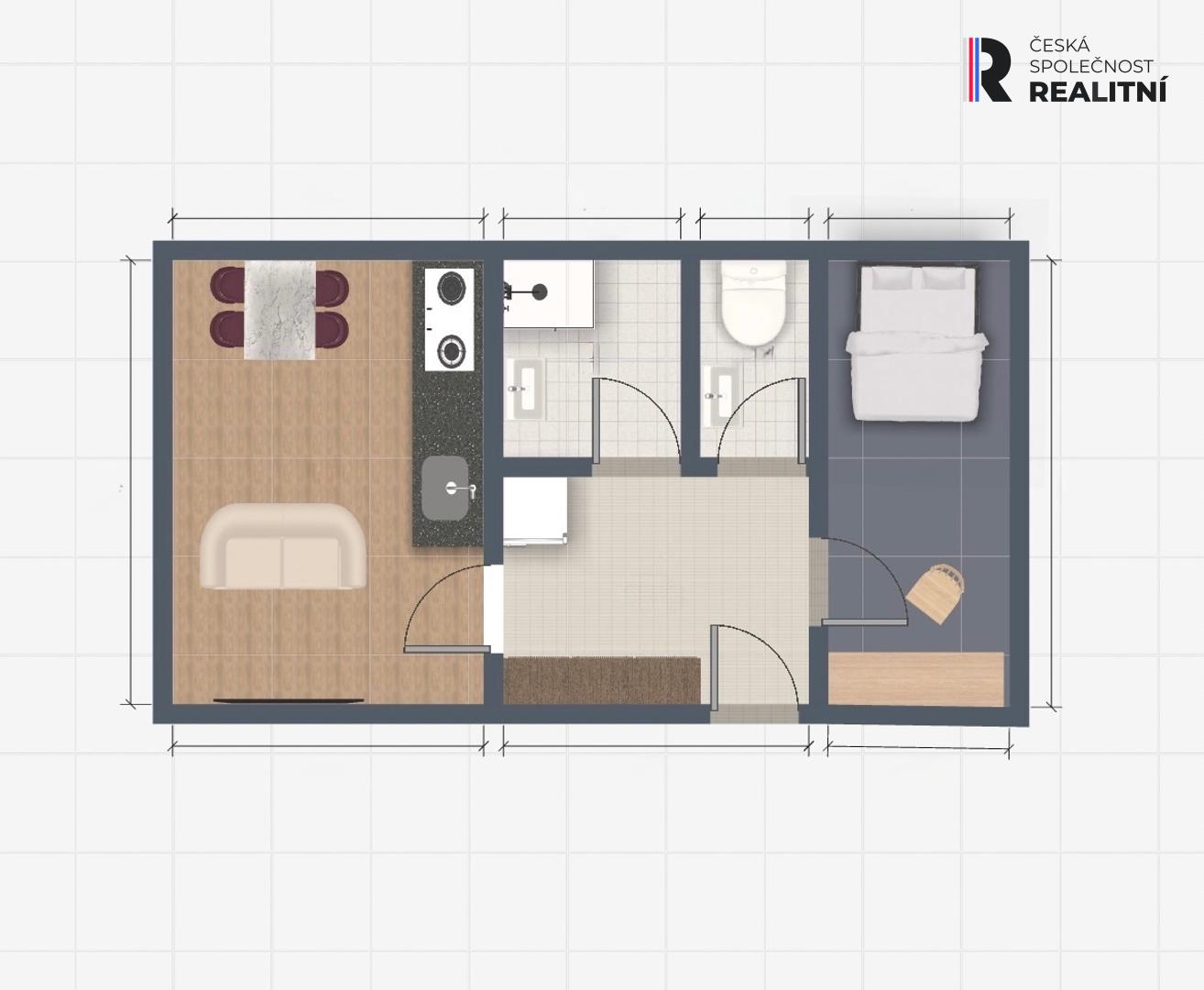 Pronájem bytu, 2+kk, 53 m2