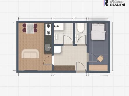 Pronájem bytu, 2+kk, 53 m²