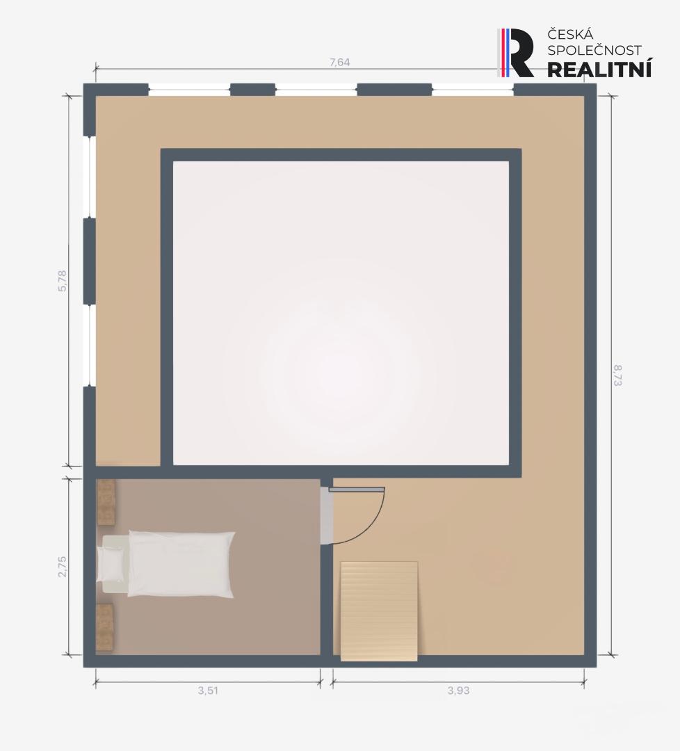 Pronájem bytu, 3+kk, 92 m2