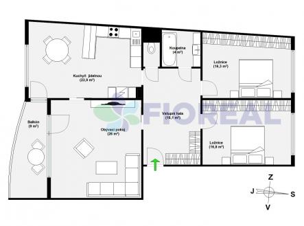 Prodej bytu, 4+kk, 109 m²