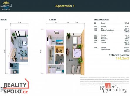 Prodej bytu, 3+kk, 139,2 m²