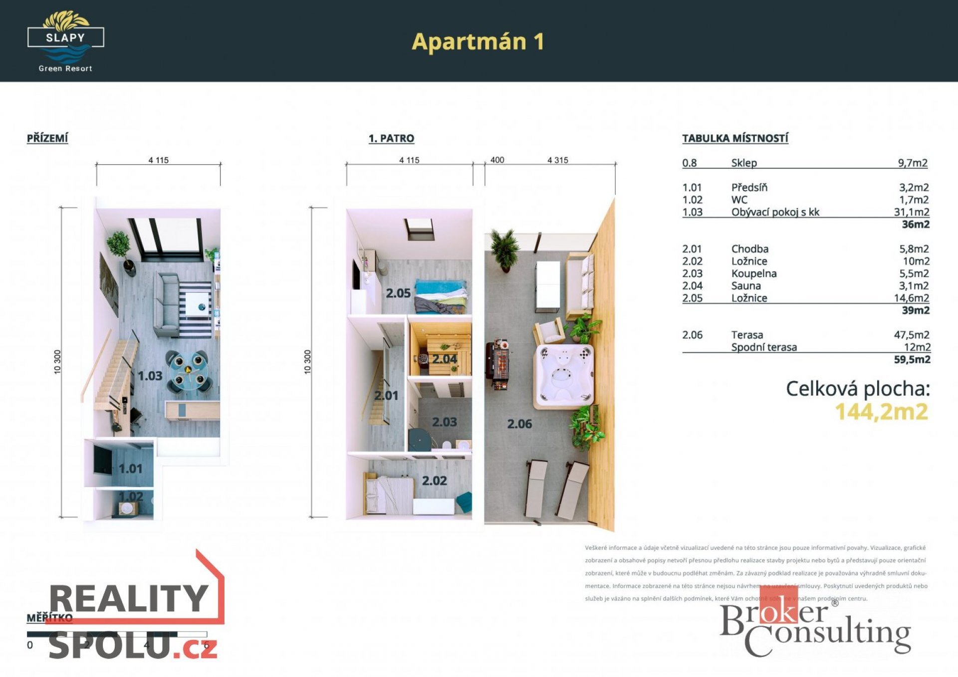 Prodej, byty/3+kk, 139.2 m2, 25208 Slapy, Praha-západ [ID 31883]