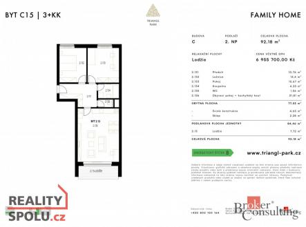 Prodej bytu, 3+kk, 84,46 m²