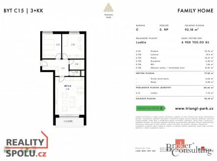 Prodej bytu, 3+kk, 77,53 m²