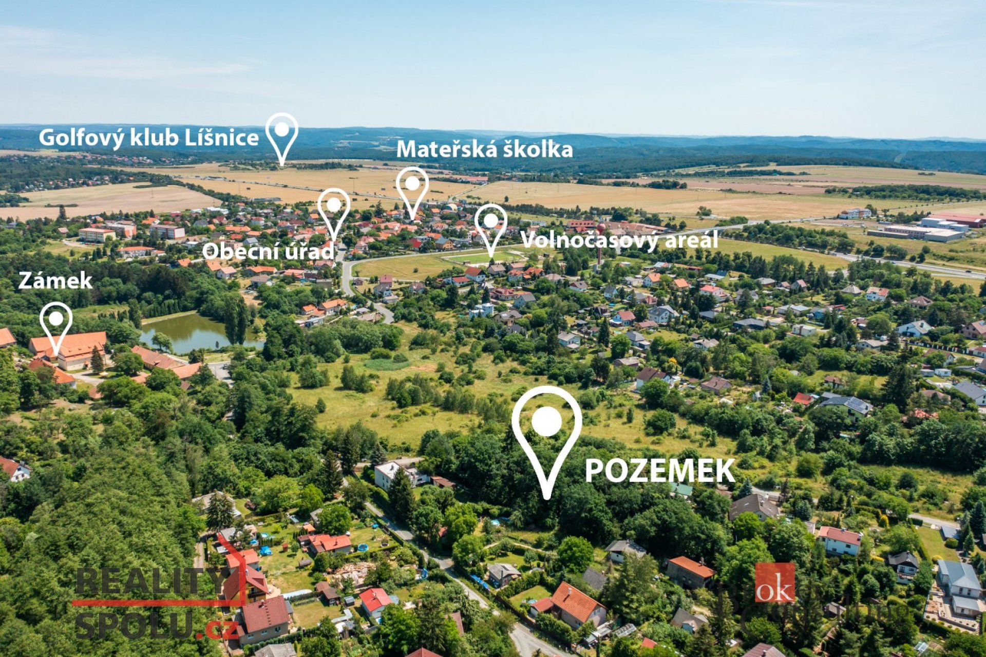 Prodej, pozemky/bydlení, 1584 m2, Dvorská, Řitka, Praha-západ [ID 41173]