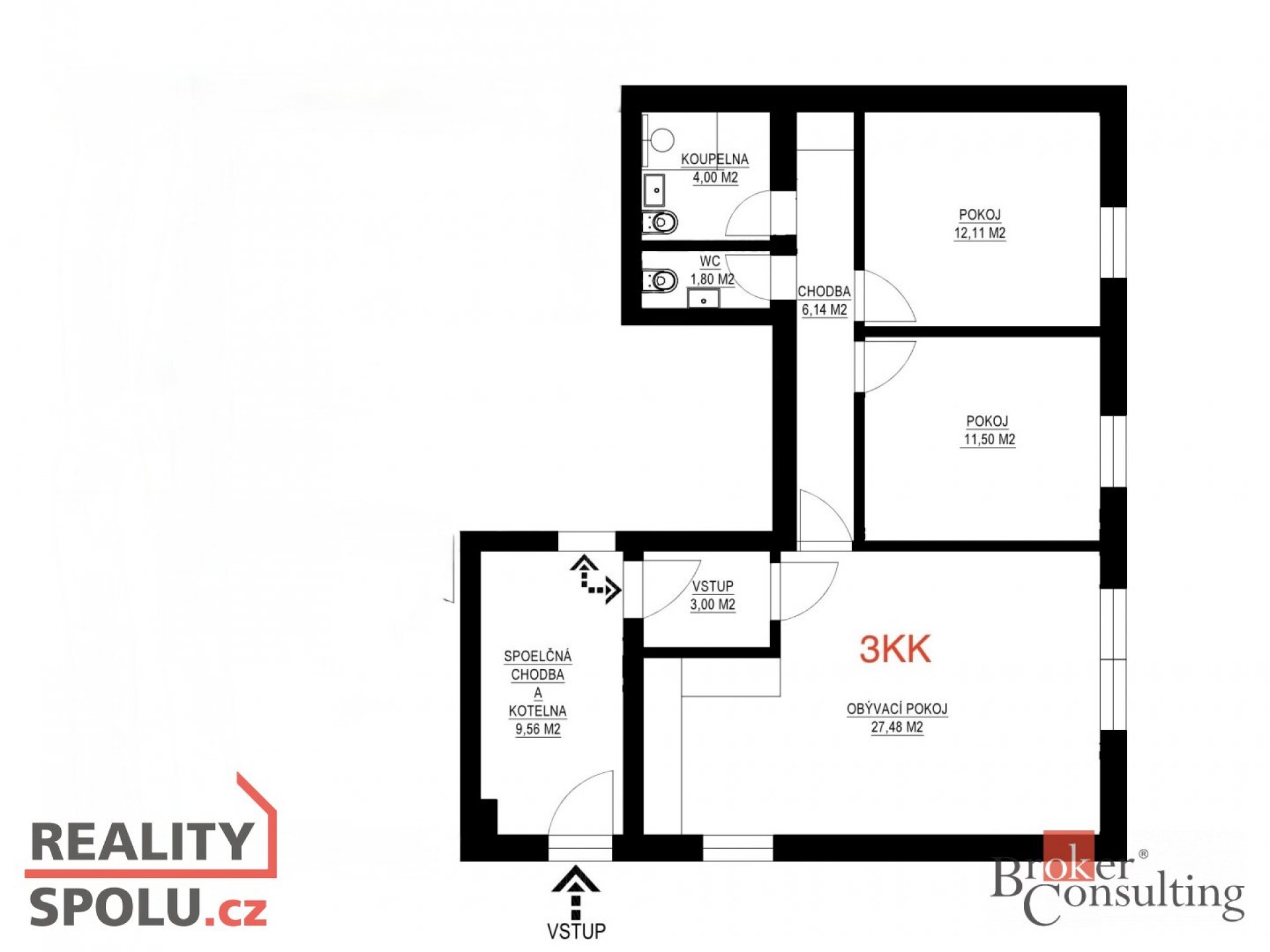 Prodej, byty/3+kk, 66.1 m2, 67124 Vrbovec, Znojmo [ID 51439]