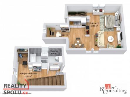 Prodej bytu, 2+kk, 71 m²