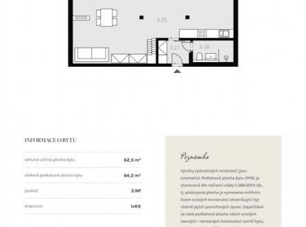 Prodej bytu, 2+kk, 64 m²