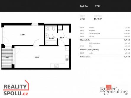 Prodej bytu, 2+kk, 61 m²