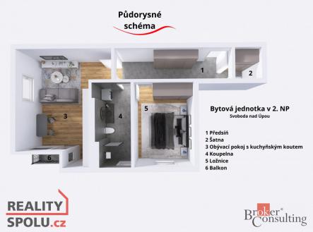 Prodej bytu, 2+kk, 55,1 m²