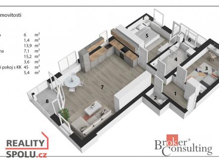 Prodej bytu, 3+kk, 102 m²