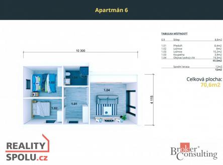 Prodej bytu, 3+kk, 58,6 m²