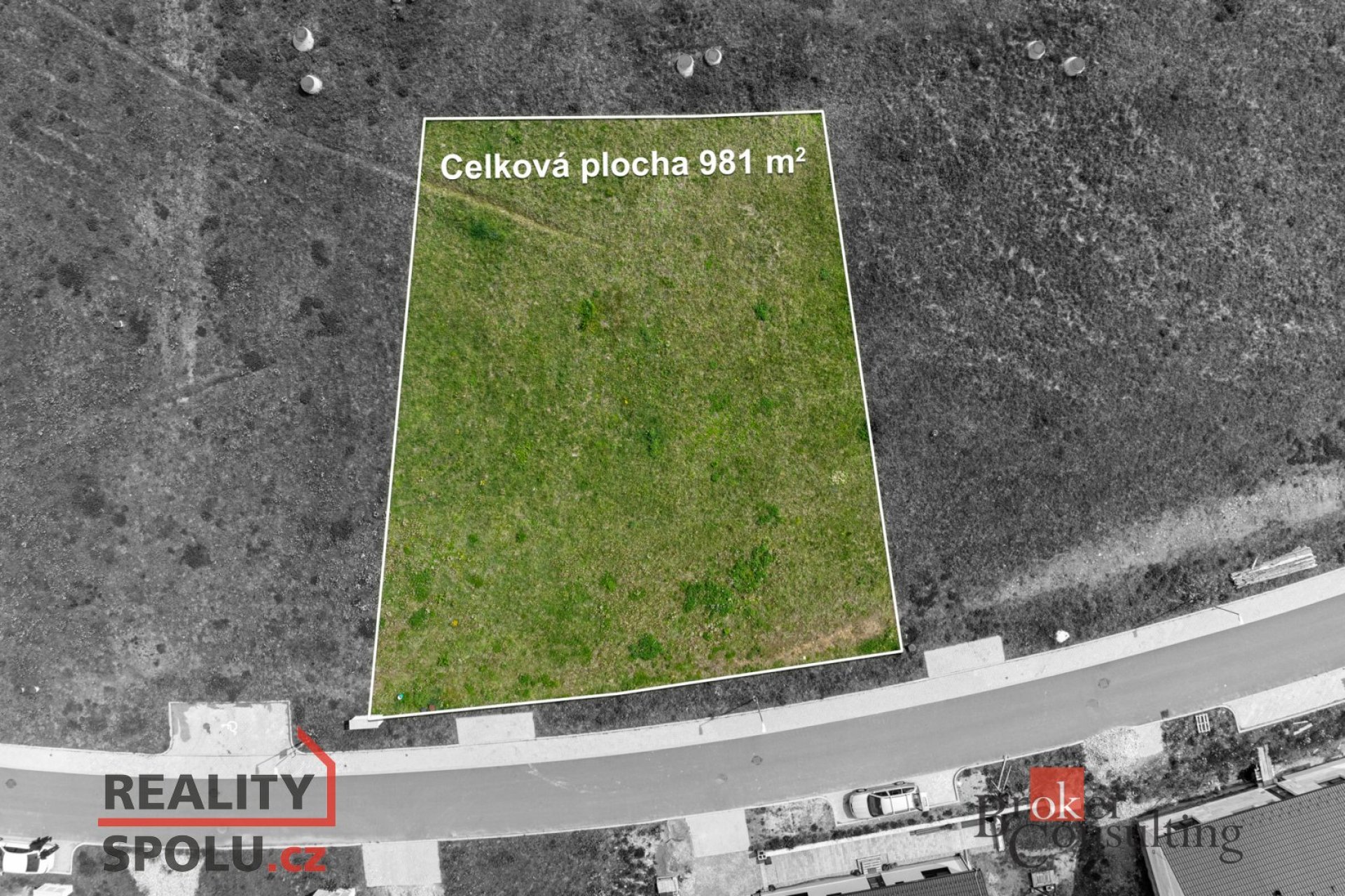 Prodej stavebního pozemku 981 m2 v městysu Větrný Jeníkov