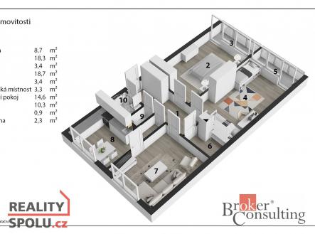 Prodej bytu, 3+1, 88 m²