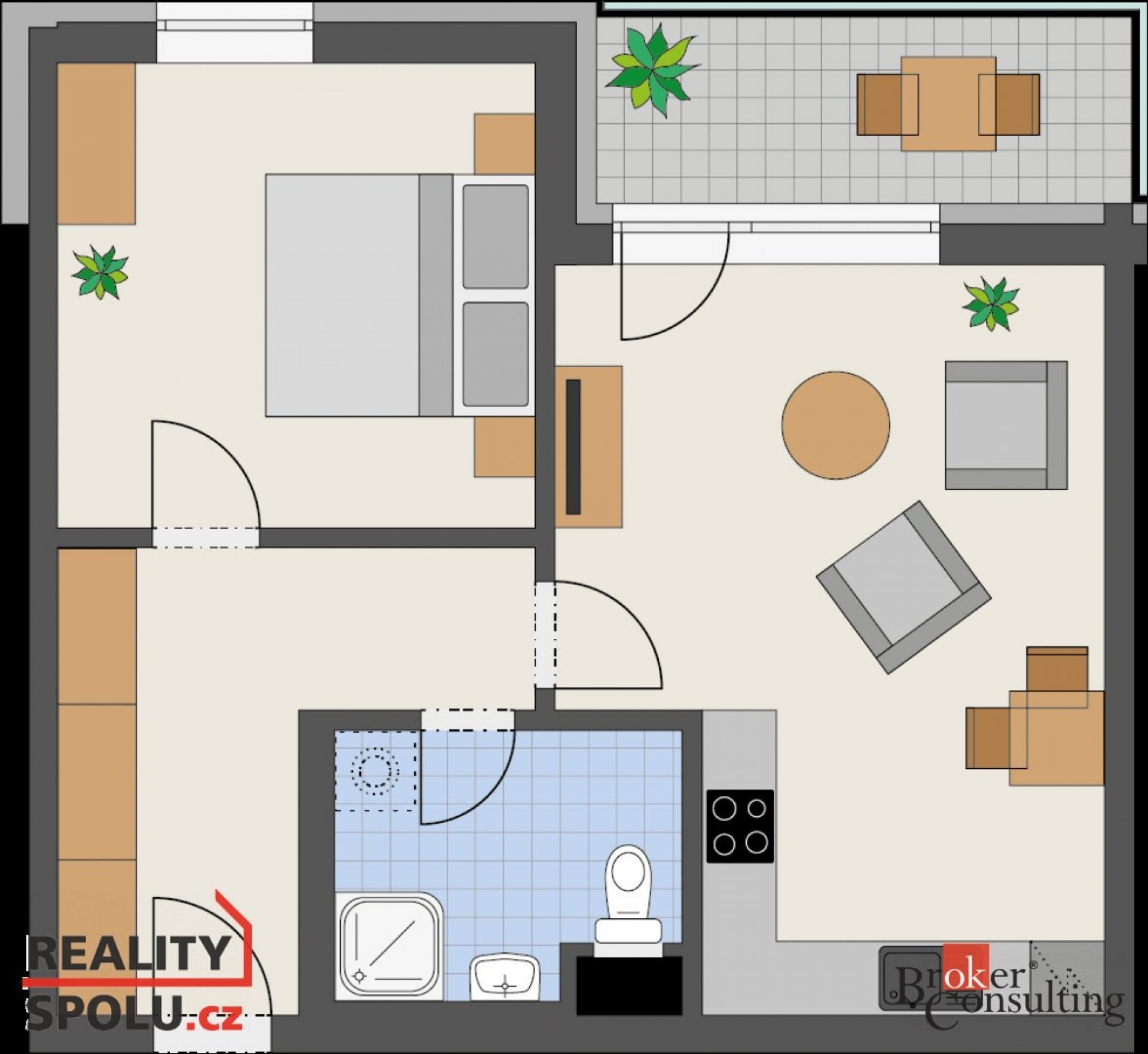 Pronájem, byty/2+kk, 44.5 m2, Javornická 1902, 51601 Rychnov nad Kněžnou, Rychnov nad Kněžnou [ID 63