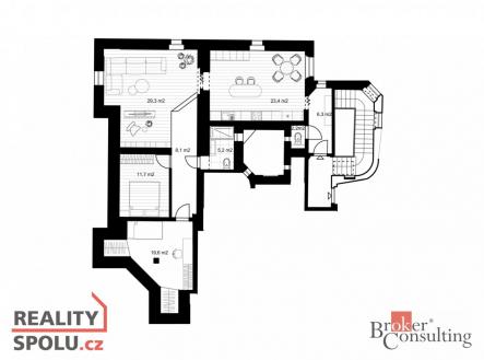 Prodej bytu, 3+1, 106 m²