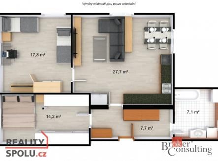 Prodej bytu, 3+kk, 81 m²