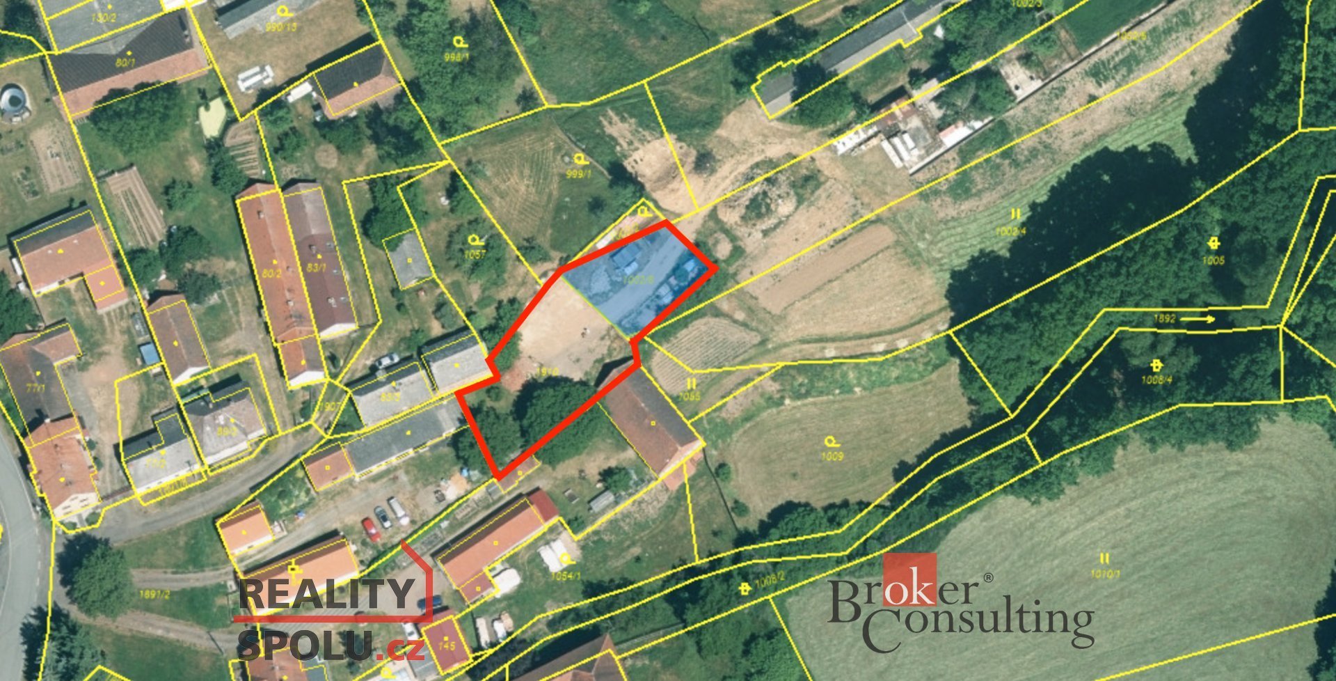 Prodej, pozemky/bydlení, 1005 m2, 33141 Bujesily, Rokycany [ID 65496]