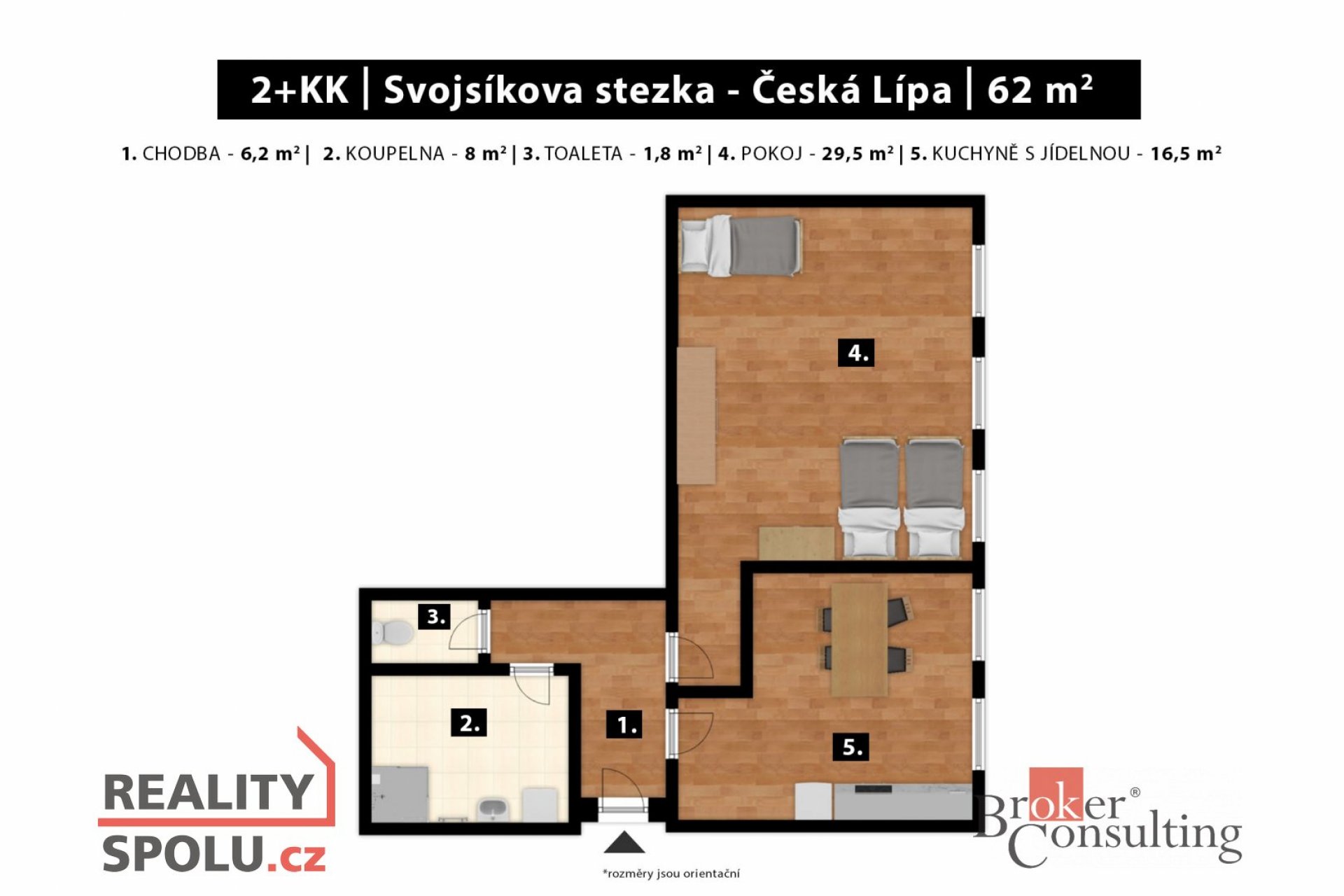 Prodej, byty/2+kk, 62 m2, Svojsíkova stezka 944/2, 47001 Česká Lípa, Česká Lípa [ID 65623]