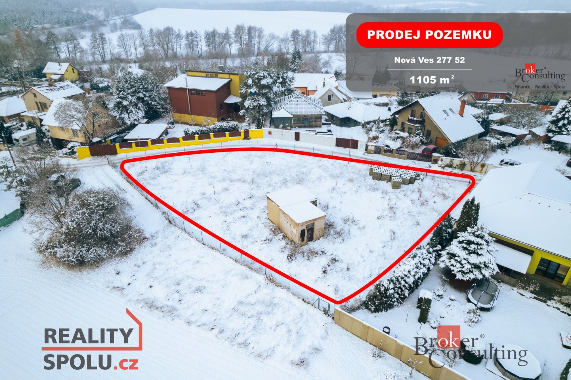 Prodej stavebního pozemku 1105m2