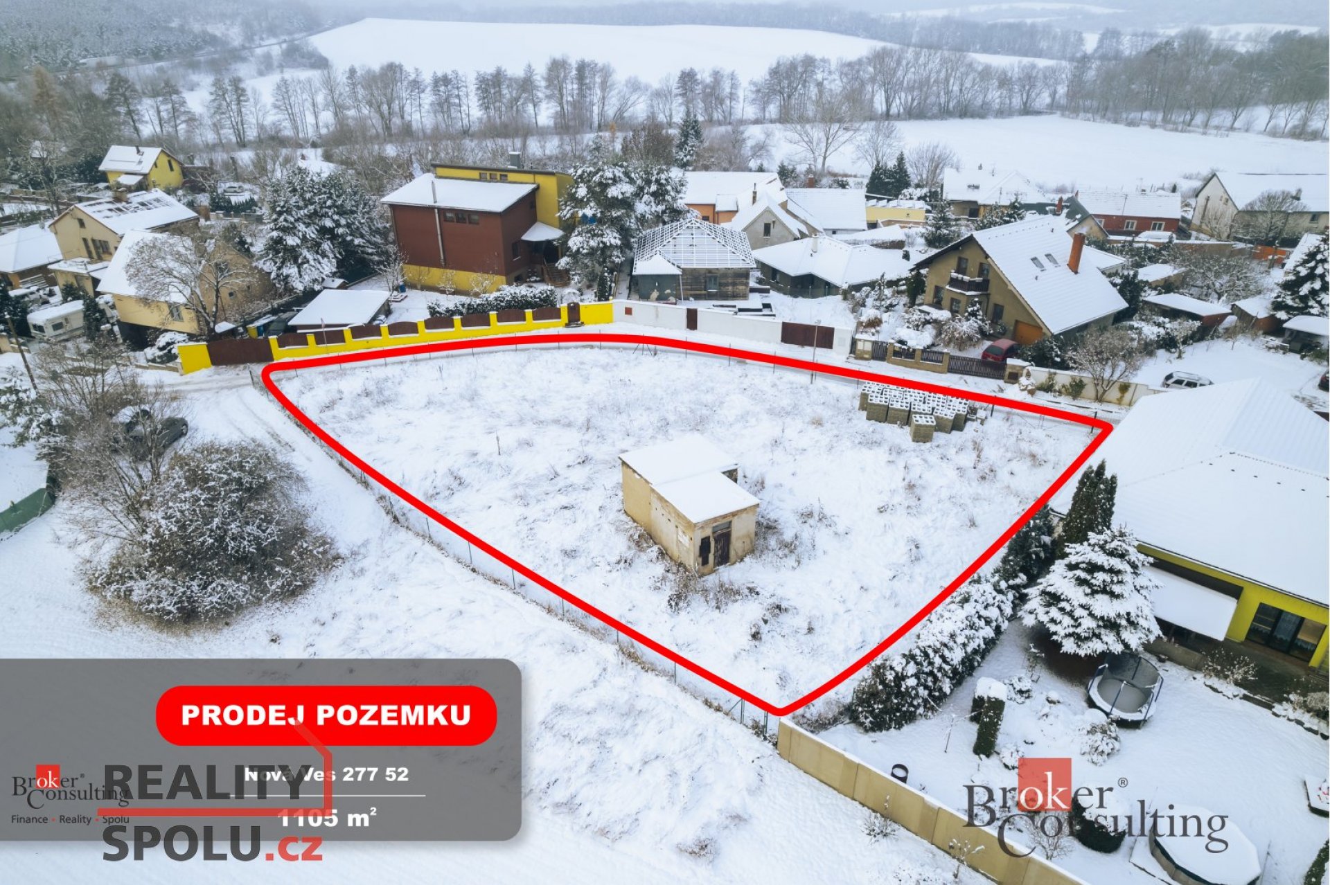 Prodej stavebního pozemku 1105m2