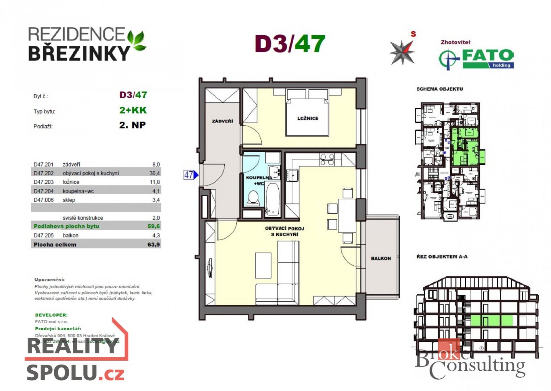 Pronájem, byty/2+kk, 59.6 m2, Družební 1520, 54901 Nové Město nad Metují, Náchod [ID 66161]