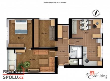 Prodej bytu, 4+1, 76 m²