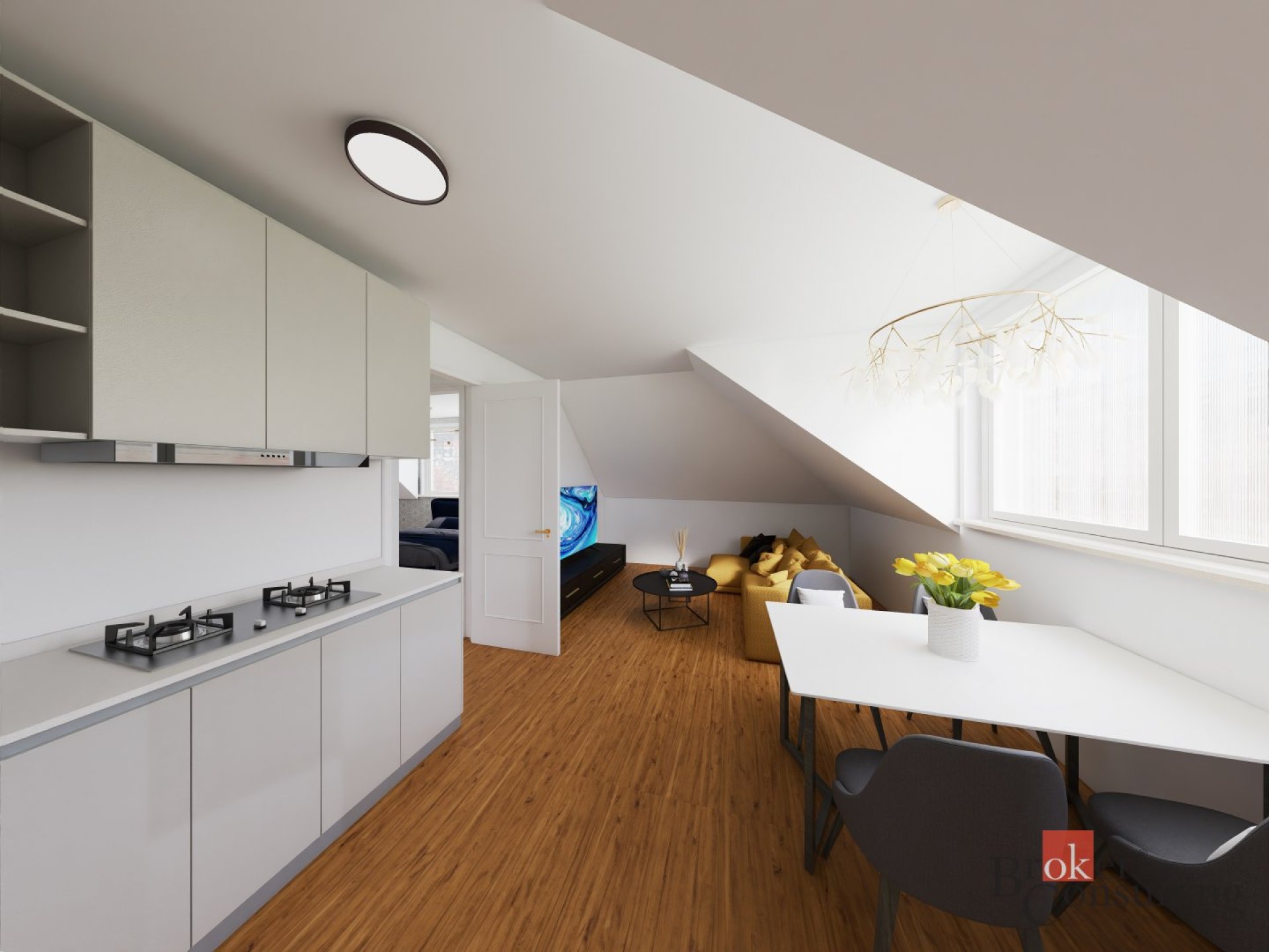 Půdní byt 2+kk Metro Palmovka