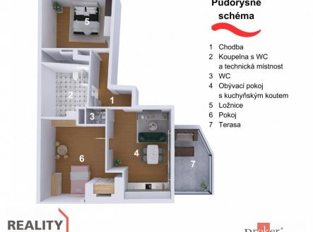 Prodej bytu, 3+kk, 58,3 m²