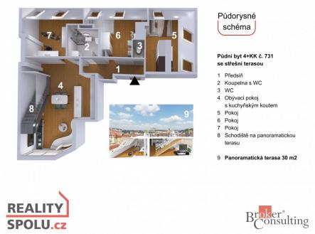Prodej bytu, 4+kk, 102,9 m²