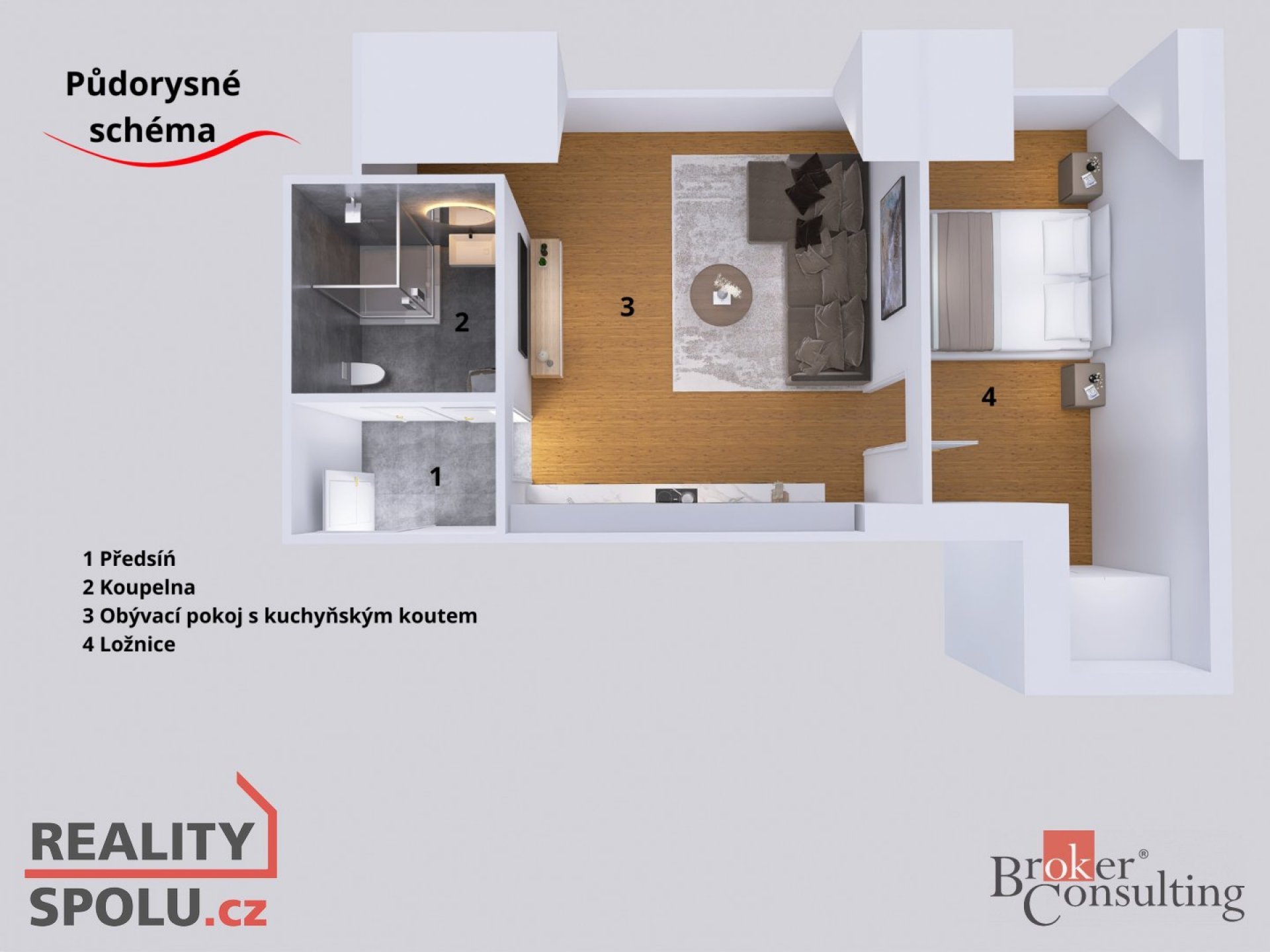 Prodej, byty/2+kk, 60 m2, Heydukova 1220/16, Libeň, 18000 Praha 8 [ID 65624]