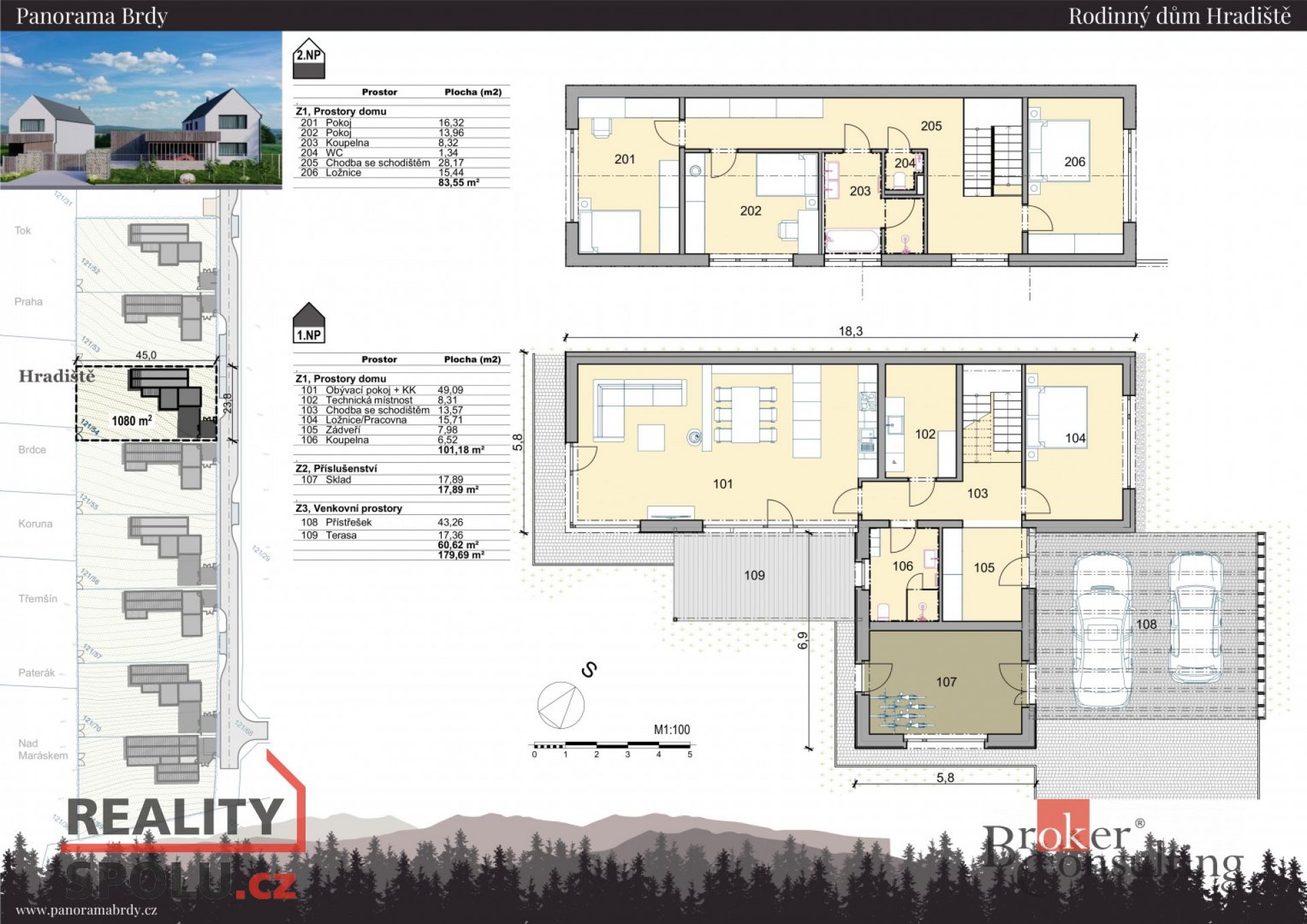 Prodej, pozemky/komerční, 1080 m2, Vlčtejn, Plzeň-jih [ID 66411]