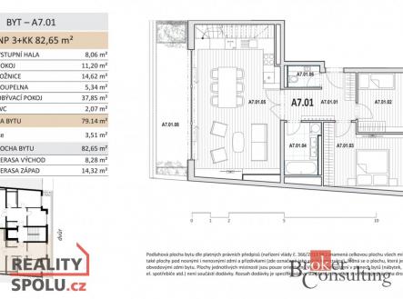 Prodej bytu, 3+kk, 82,65 m²