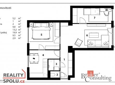 Prodej bytu, 3+1, 66 m²