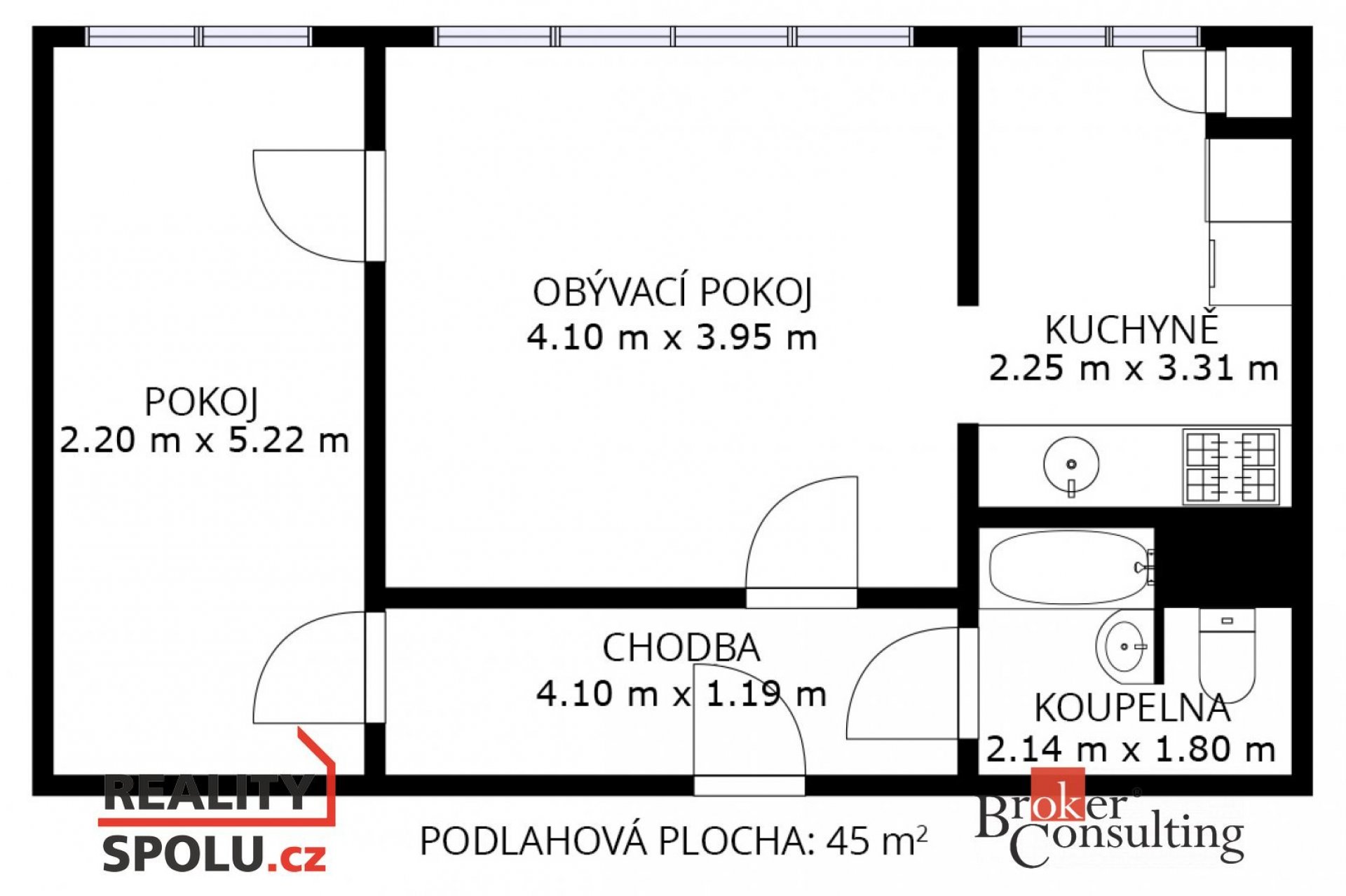 Prodej, byty/2+1, 45 m2, Na Valtické 341/8, Charvátská Nová Ves, 69141 Břeclav, Břeclav [ID 67697]