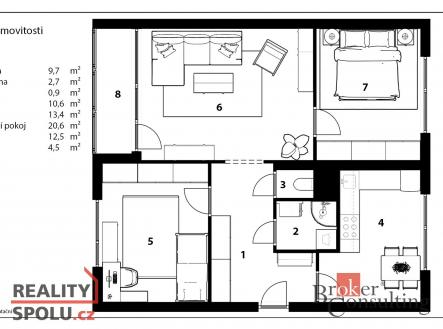 Prodej bytu, 3+1, 72 m²