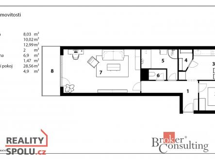 Prodej bytu, 2+1, 70 m²